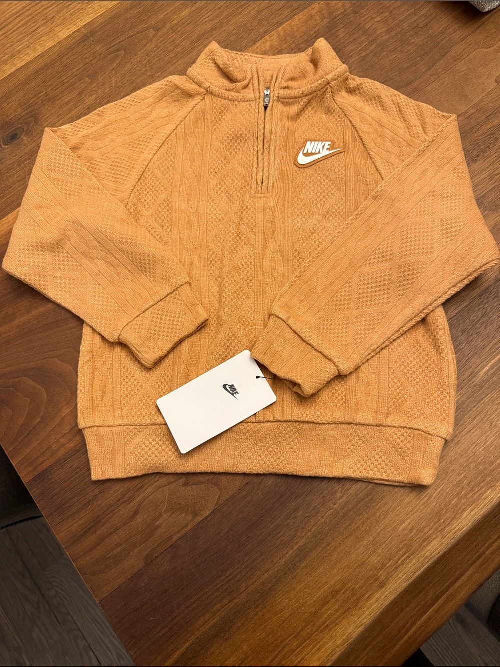Nike kid’s Quarter-Zip Sweater - Amber/Orange